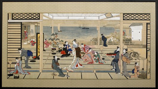 Kitagawa Utamaro - Moonlight Revelry at Dozo Sagami - Google Art Project