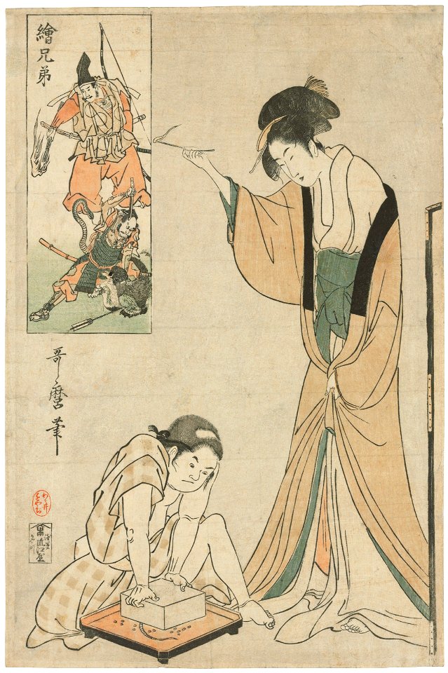 Kitagawa utamaro parody of the killing of the nue020154)