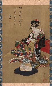 Kitagawa Utamaro 喜多川歌麿 - Seated Beauty - TL42147.16 - Harvard Art Museums