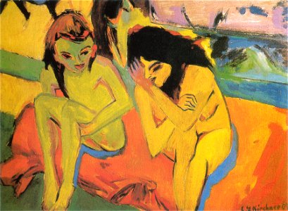 Ernst Ludwig Kirchner - Zwei Mädchen (ca.1909)
