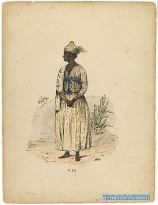 KITLV - 36C352 - Bray, Th. - Petit - Plantation negresse in dance attire - Colour lithography - 1850