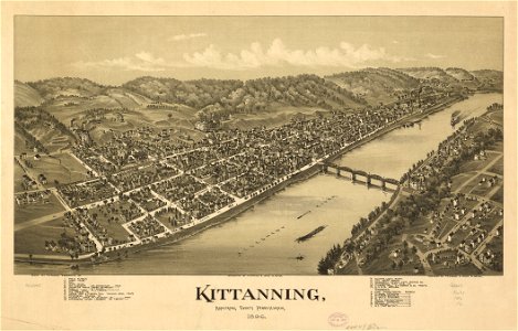 Kittanning, Armstrong County, Pennsylvania 1896. LOC 75694995. Free illustration for personal and commercial use.