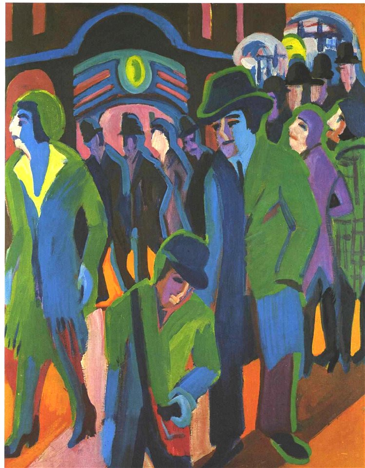 Kirchner - Straße mit Passanten