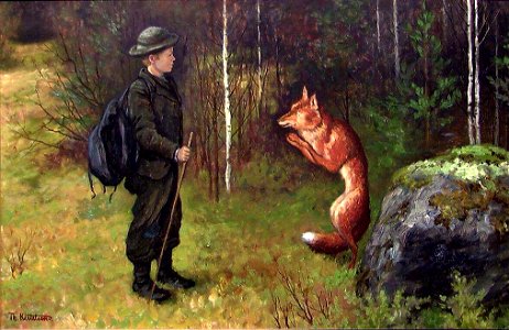 Theodor Kittelsen - The Ash Lad and the Fox - NG.M.00547 - National Museum of Art, Architecture and Design
