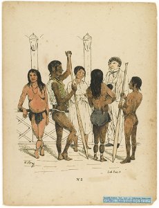 KITLV - 36C333 - Bray, Th. - Petit - Caribbean Indians - Colour lithography - 1850