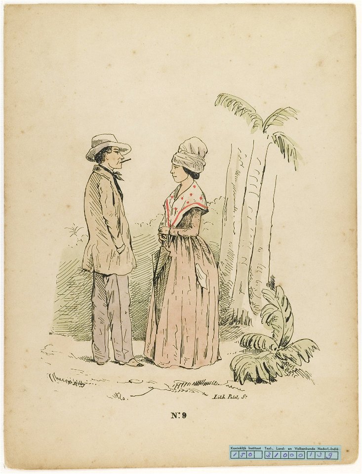 KITLV - 36C337 - Bray, Th. - Petit - City residents - Colour lithography - 1850