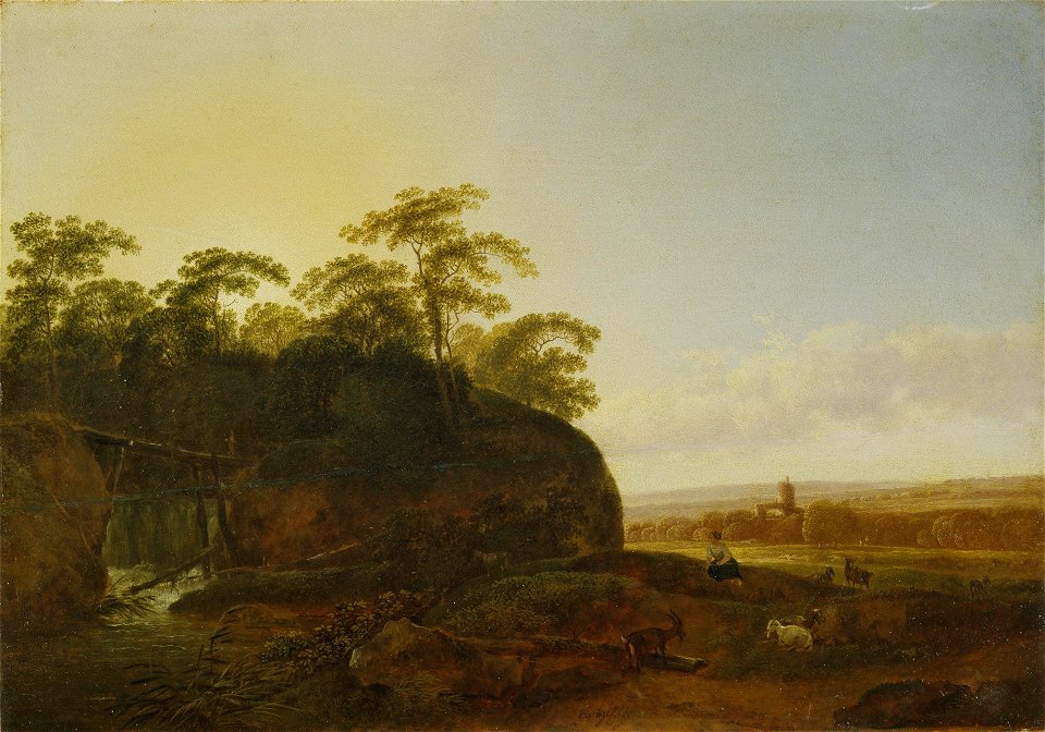 Johann Christian Klengel - Landschaft mit Ziegen (1773)