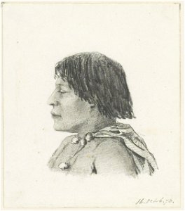 KITLV - 36B282 - Borret, Arnoldus - Portrait of an Indian, Surinam - Pencil - Circa 1880