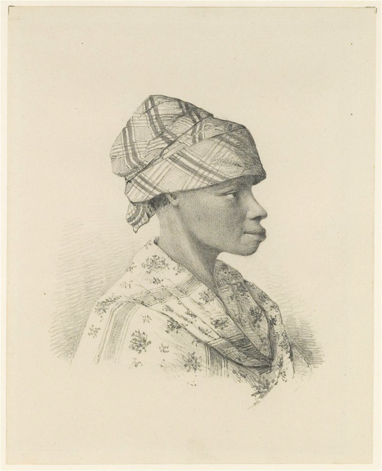 KITLV - 36C187 - Borret, Arnoldus - Probably a plantation Negress - Pencil - Circa 1880