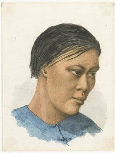 KITLV - 36B241 - Borret, Arnoldus - Young woman - Water colour - Circa 1880