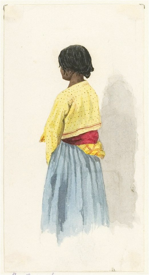 KITLV - 36B233 - Borret, Arnoldus - Kotomisi seen from the back - Water colour - Circa 1880