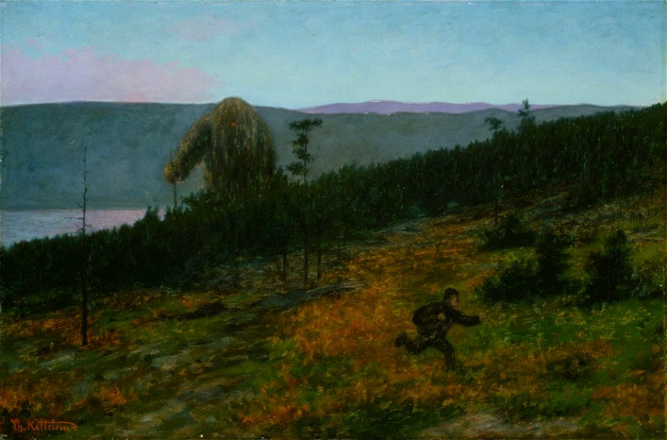 Theodor Kittelsen - The Ash Lad and the Troll - NG.M.00550 - National Museum of Art, Architecture and Design