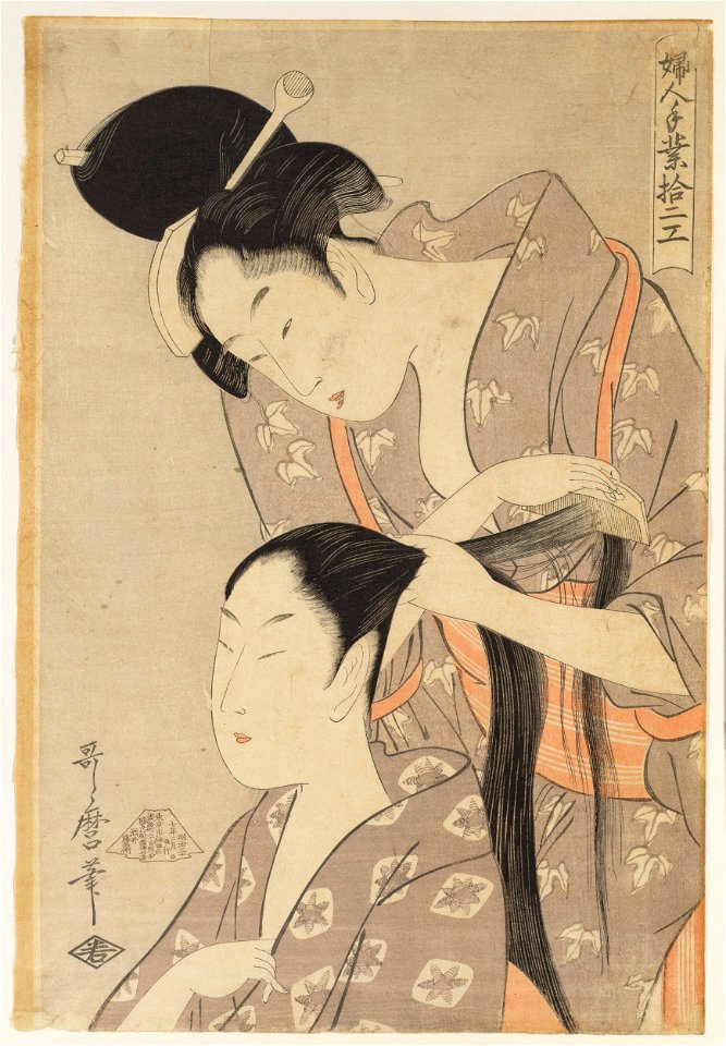 Kitagawa Utamaro The Hairdresser Thielska 605b