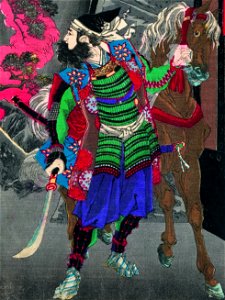Kiyomasa's rescue at the fall of Fushimi Castle (5759010957) (cropped)