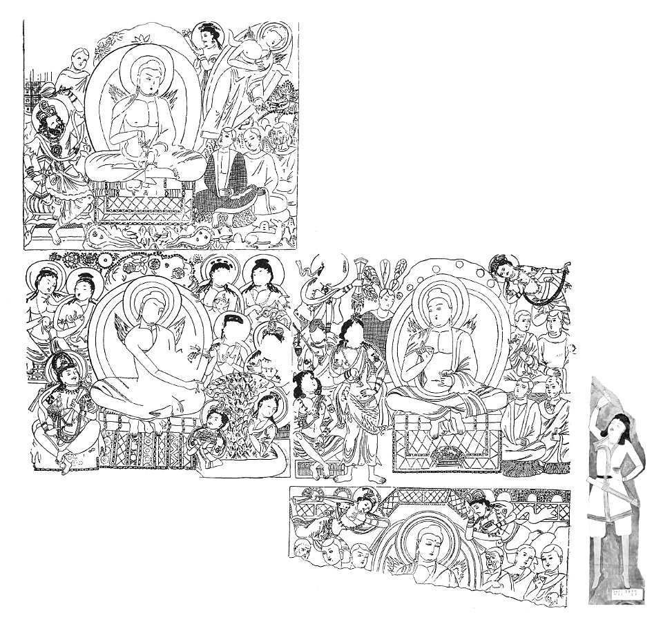 Kizil, Cave of the Painters, Left Wall with its painter