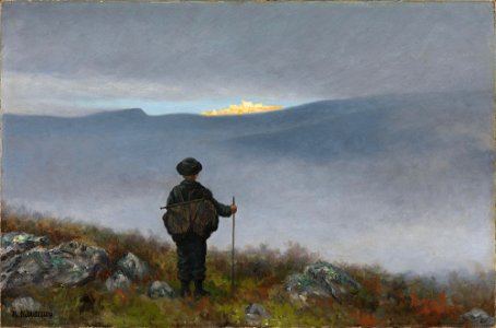 Theodor Kittelsen - Far, far away Soria Moria Palace shimmered like Gold - NG.M.00546 - National Museum of Art, Architecture and Design