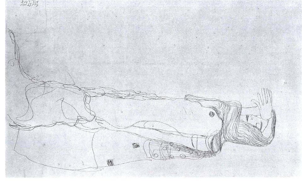 Klimt - Ausgestreckte Frau