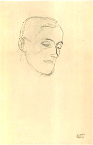 Klimt - Kopfstudie im Dreiviertelprofil
