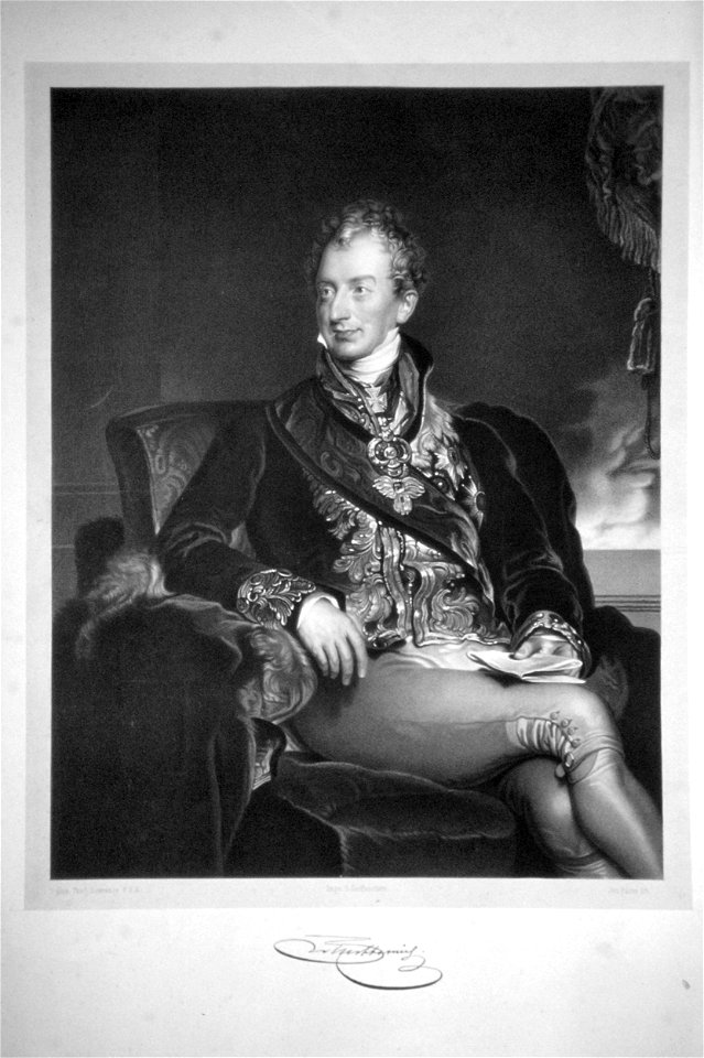 Klemens Lothar Wenzel Metternich Bauer Litho