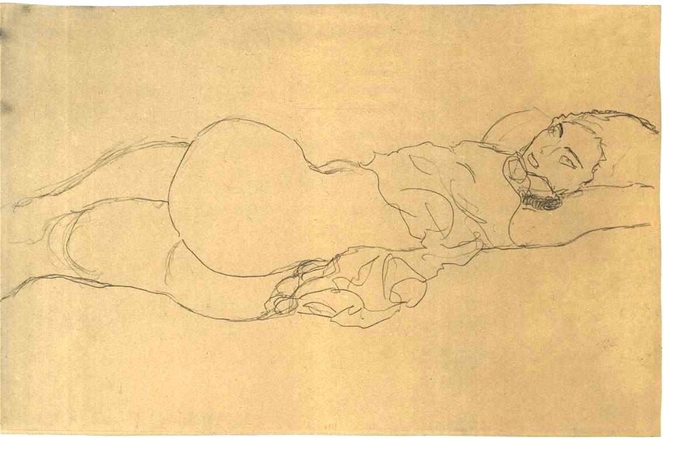 Klimt - Liegender Halbtakt