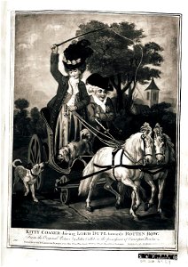 Kitty Coaxer driving Lord Dupe, towards Rotten Row (BM 1935,0522.2.77)