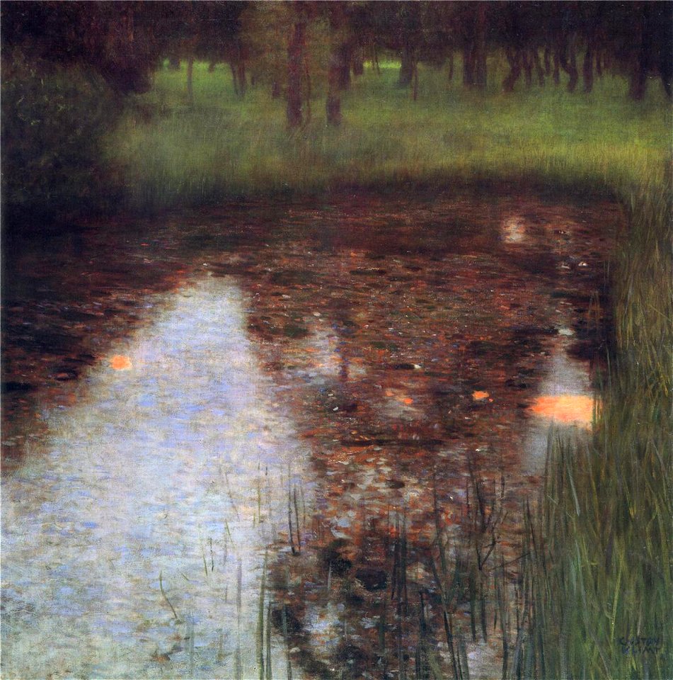 Klimt - Calm Pond on the Kammer Castle Grounds, 1899
