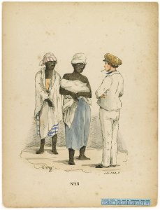 KITLV - 36C341 - Bray, Th. - Petit - Director with midwife and recent mother - Colour lithography - 1850