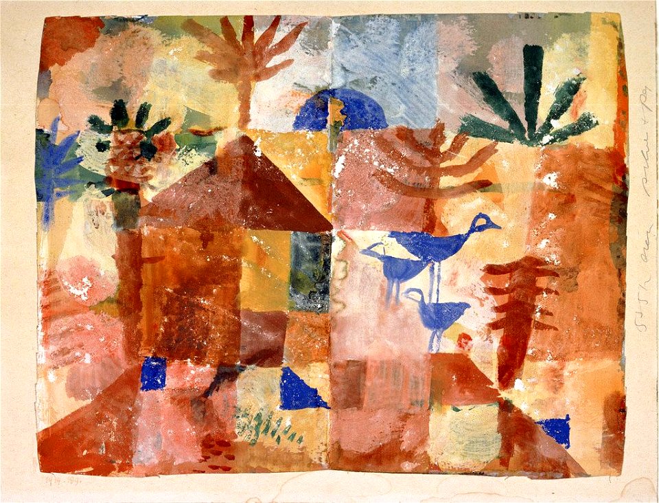 Klee Landscape with Bluebirds