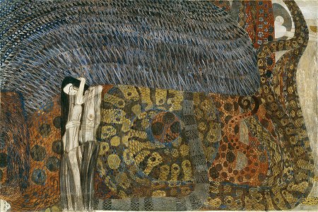 Klimt - Beethovenfries - Verzehrender Schmerz