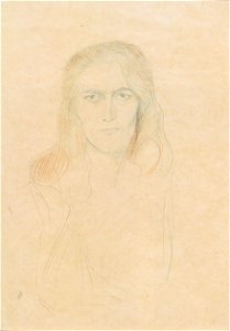 Klimt - Brustbild einer Frau von vorne (Erinnye)