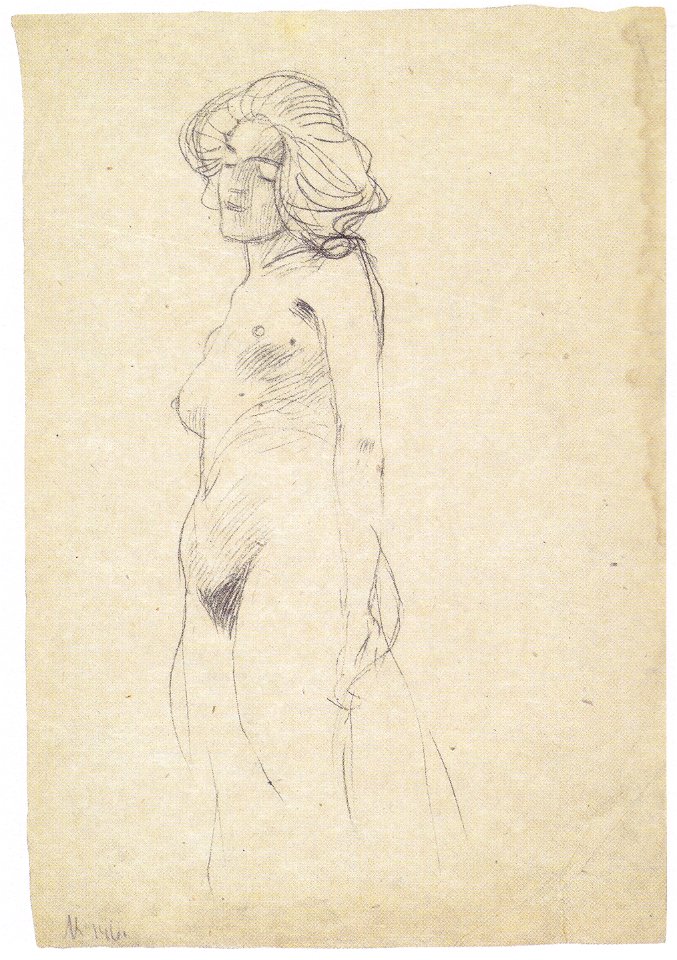 Klimt - Weiblicher Akt nach links