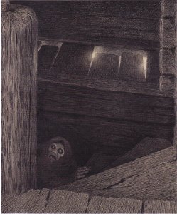 Kittelsen - Die Pest auf der Treppe - 1896