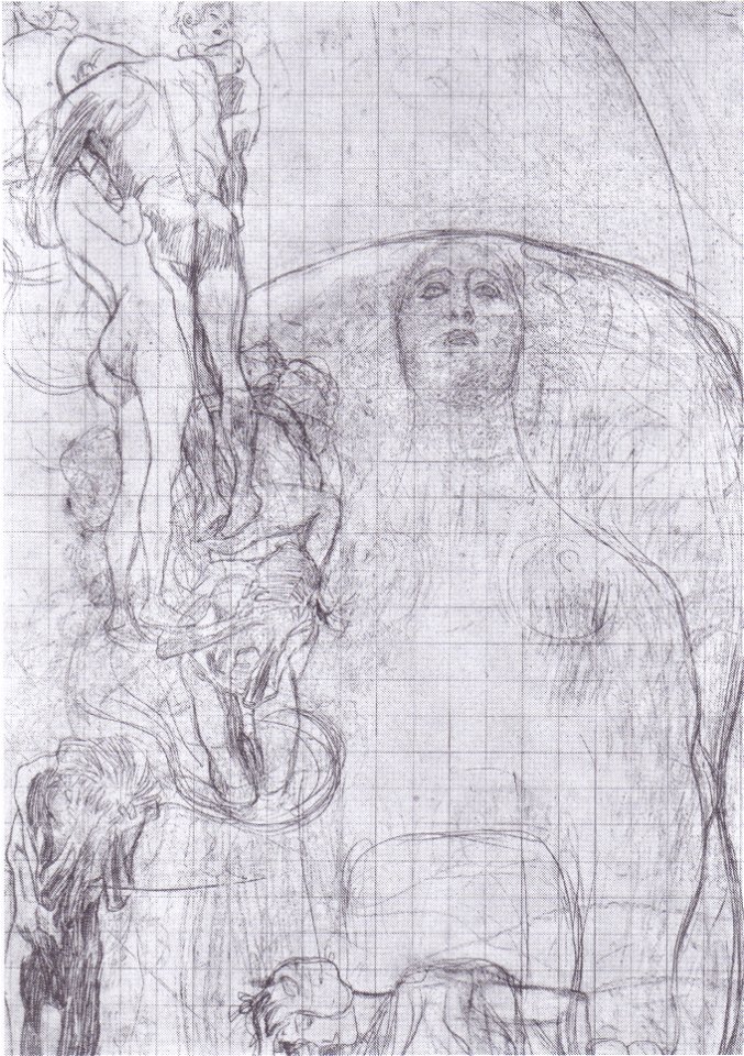 Klimt - Übertragungssskizze der Philosophie