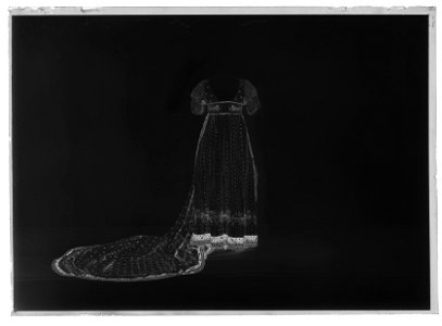 Kjol till prinsessan Sofia Albertinas hovdräkt, robe de cour - Livrustkammaren - 512-negative