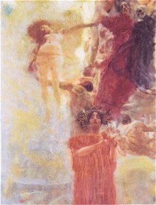 Klimt - Gemalter Kompositionsentwurf zur Medizin