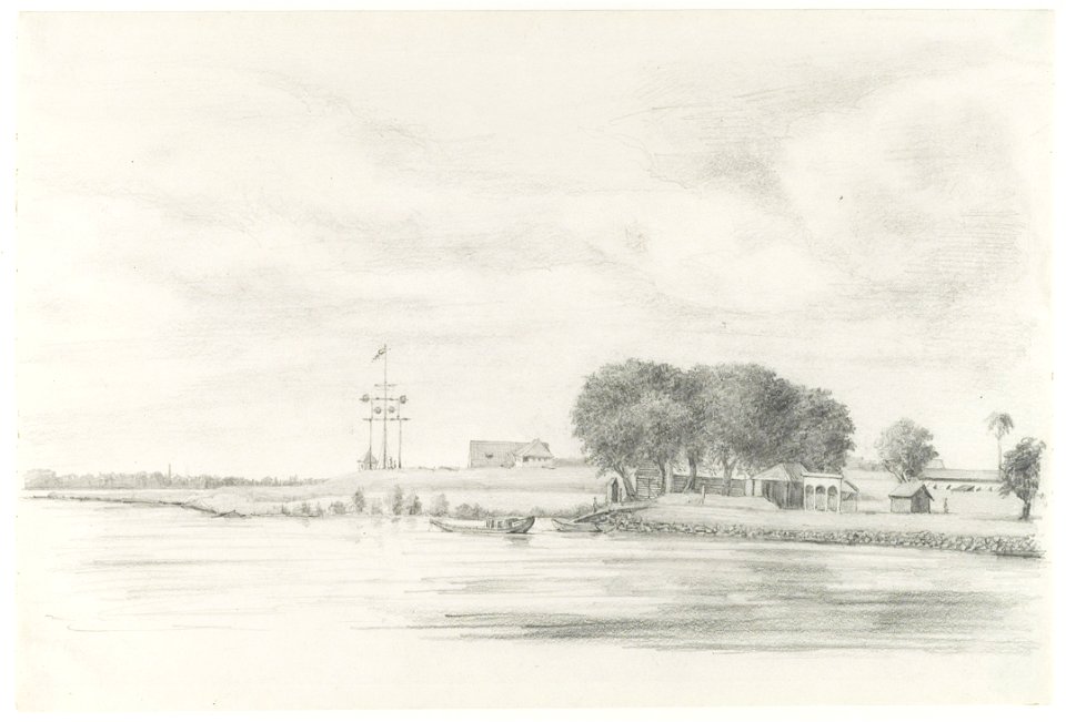 KITLV - 37A212 - Borret, Arnoldus - Fort Nieuw Amsterdam, Suriname - Pencil - 1878