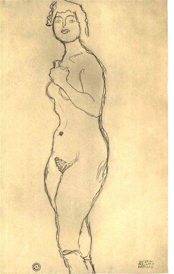 Klimt - Stehender Akt nach links 001
