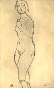 Klimt - Stehender Akt nach links 001