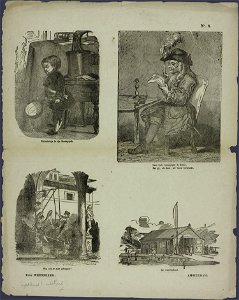 Kleinduimje in zijn zondagspak-Catchpenny print-SMC K 0044