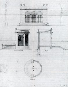 Klein-Glienicke Loggia Alexandra Entwurf von Arnim vor 1866