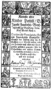 Kleinste oder Kinder Postill 1579 Titel