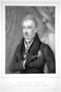Klemens Lothar Wenzel Fürst Metternich Litho