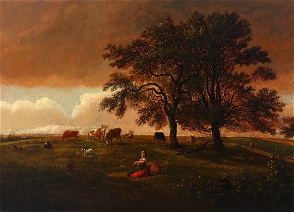 Johann Christian Klengel - Landschaft mit Hirten, Rindern und Ziegen