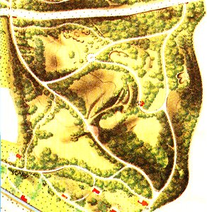 Klein-Glienicke Parkplan Kraatz 1862 Ausschnitt Böttcherberg