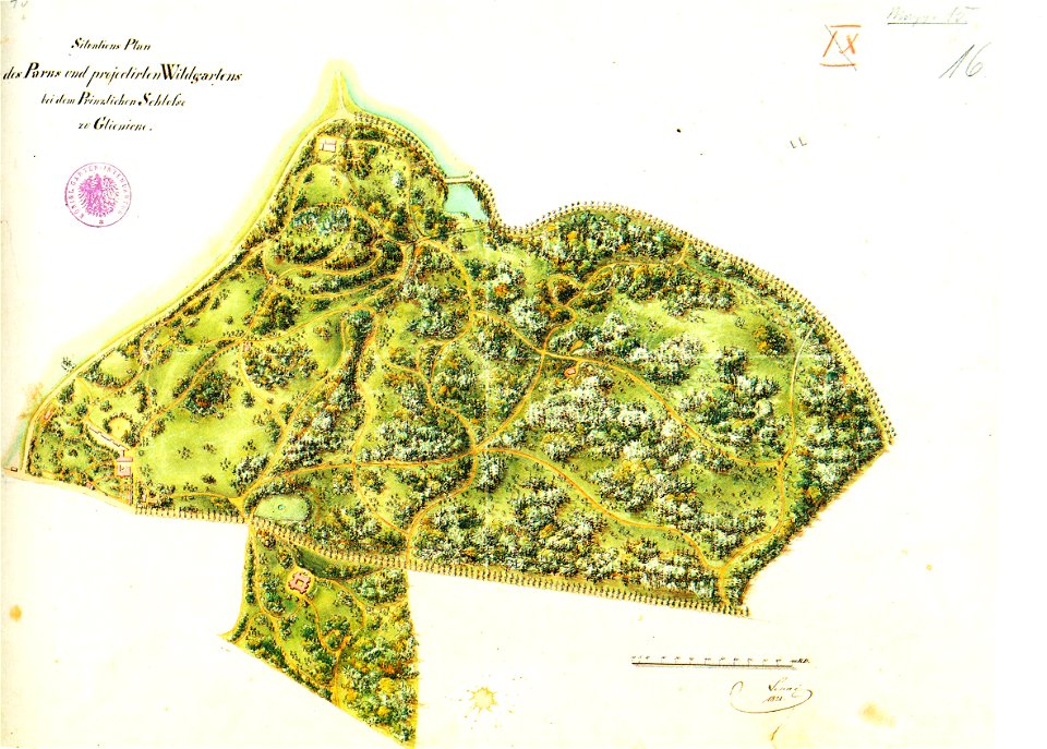 Klein-Glienicke Parkplan Lenné Erweiterung 1831