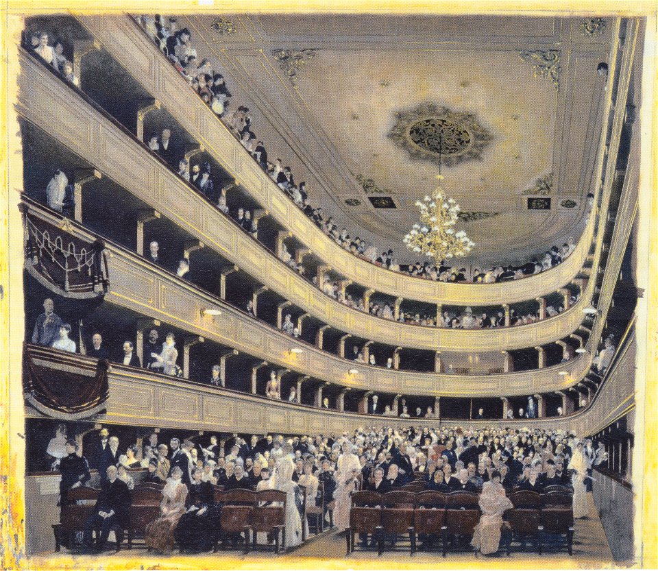 Klimt - Zuschauerraum im alten Burgtheater - 1888