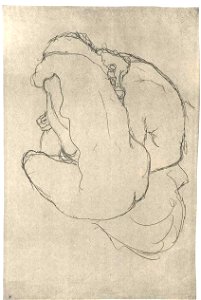 Klimt - Zwei sitzende Akte nach links
