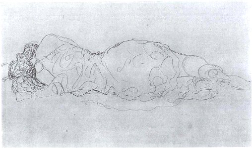 Klimt - Ausgestreckte Frau 001