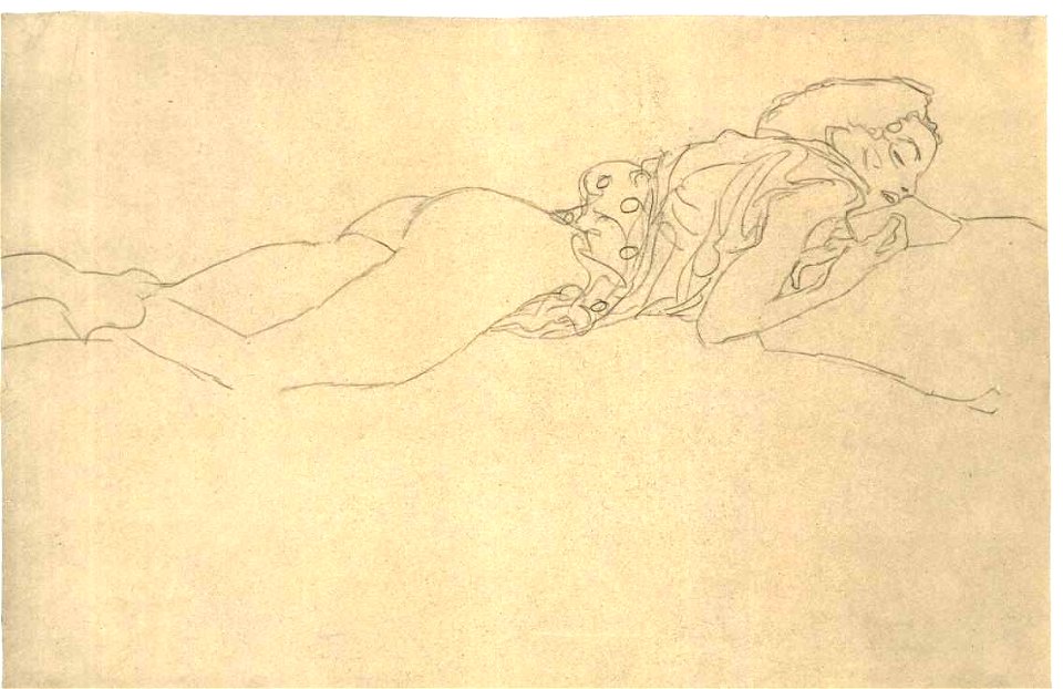 Klimt - Auf dem Bauch liegender Halbtakt nach rechts