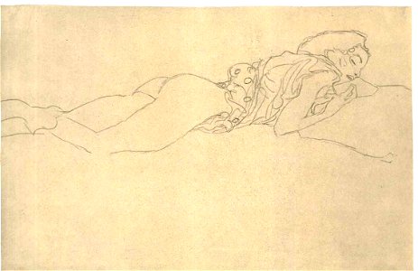 Klimt - Auf dem Bauch liegender Halbtakt nach rechts